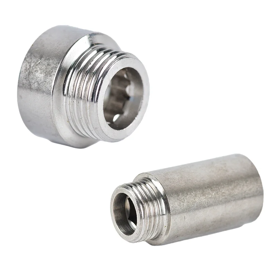 Stainless Steel BSP 1/2 Inch Male to Female Thread Extension Connector for Garden Water Systems – Silver Finish – 10 mm to 100 m