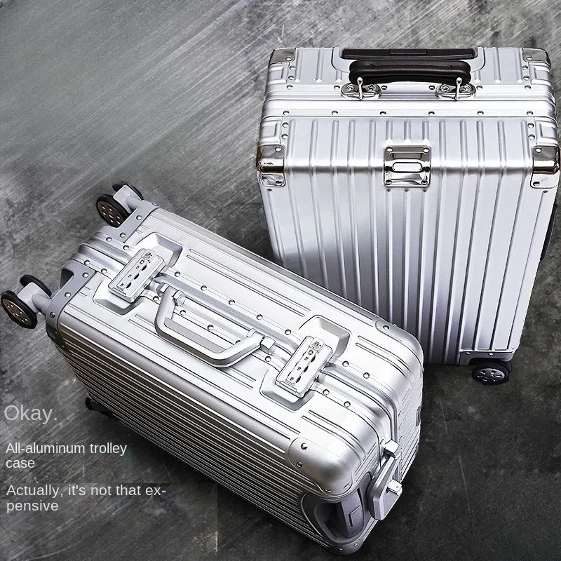 Aluminum-magnesium alloy Travel SuitcaseNew Style High Grade Mute Wheel  20/24/26/29 inch Trolley Rolling Luggage