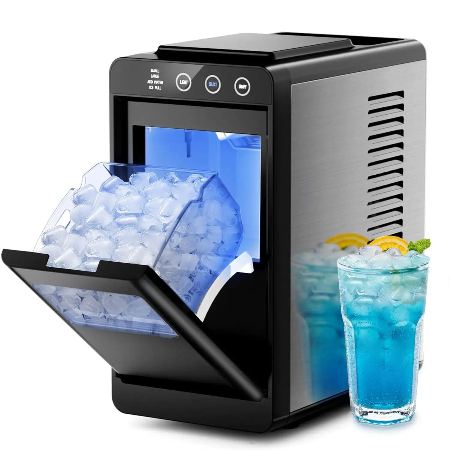 

Ice Makers Countertop,26lbs in 24Hrs, Portable Ice Maker Machine with Self-Cleaning Function