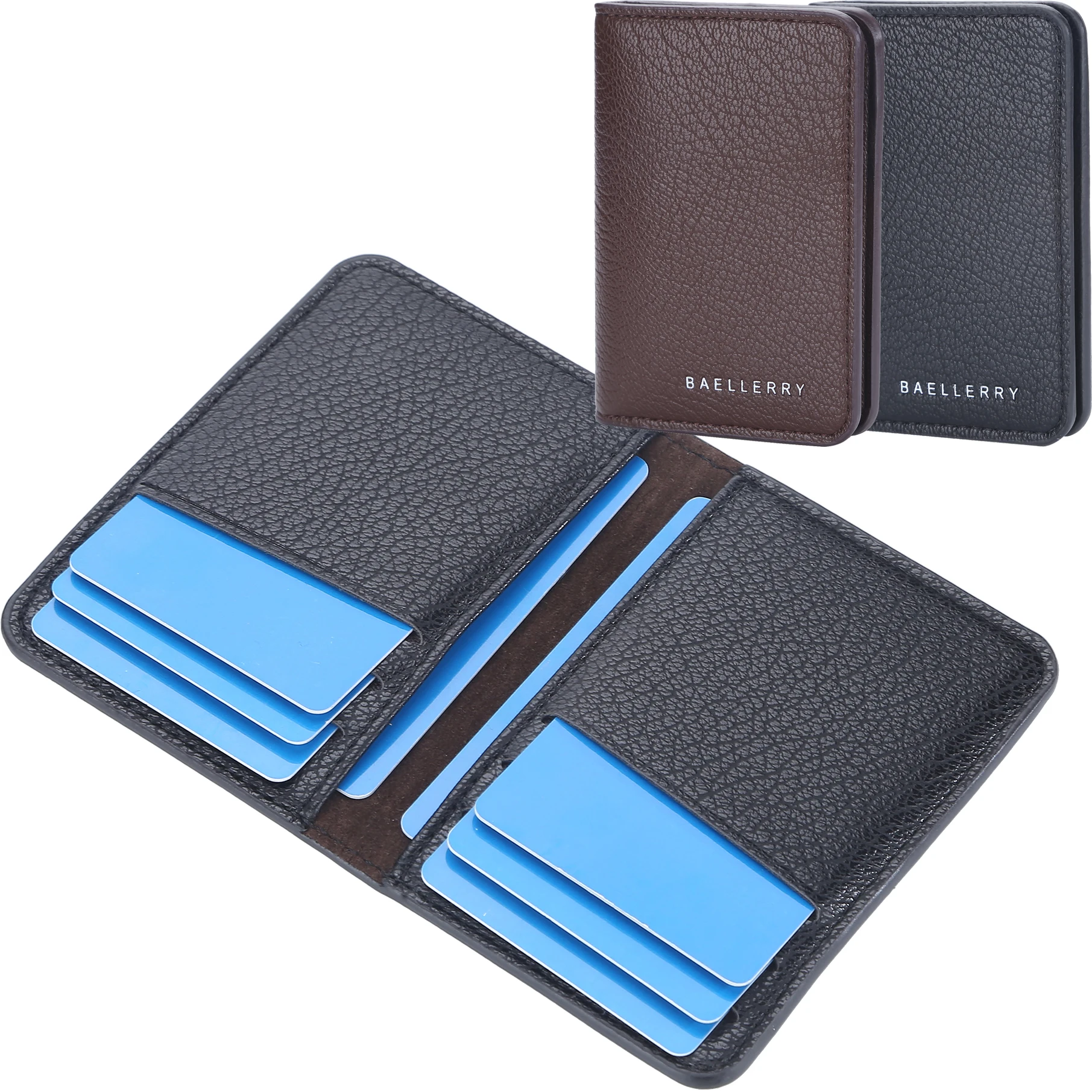 

Slim Folding Wallet Men Soft Leather Card Wallet Mini Credit Card Holders Wallet Thin Card Purse Small Bags for Women Men Wallet