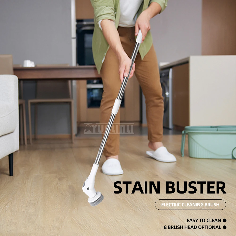 2025 Nuova spazzola per pulizia wireless elettrica domestica Lavapavimenti rotante per pavimenti Bagno Cucina Gadget utili
