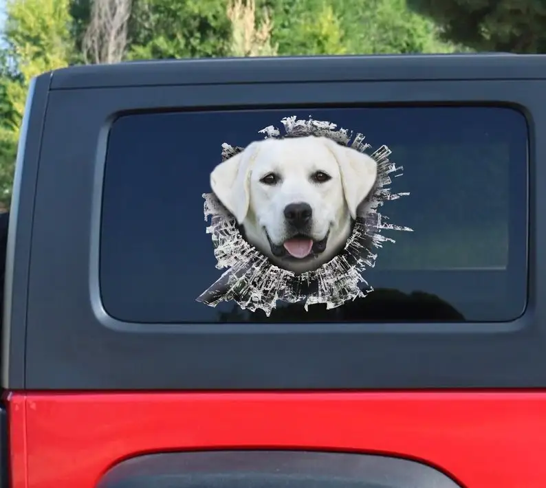 White Lab window sticker, White Lab car decal, labrador decal