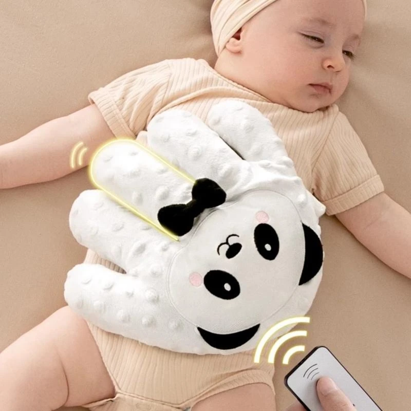 

QX2D Soothing Hand for Baby Infant Pressure Relief Breathable Pillow Cartoon Animal Appease Toy with Remote Controller