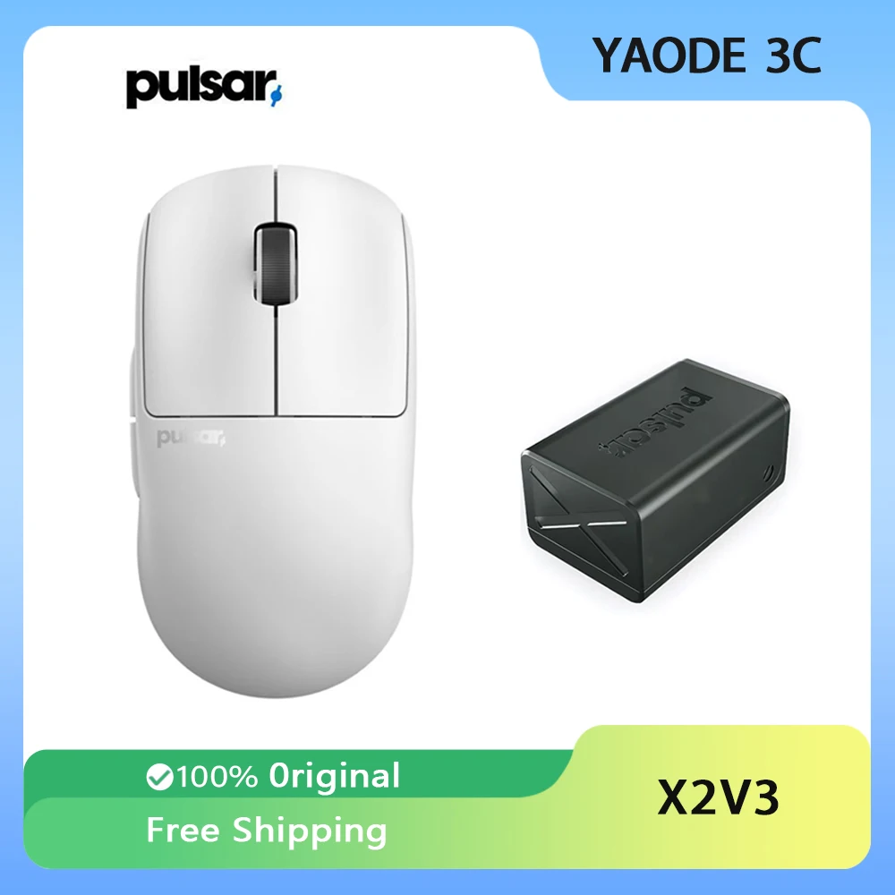 New Pulsar X2V3 Gaming Mouse Wireless Lightweight 3950 8K Encryption Dog 70H Battery Life for Valora Gamer PC Accessories