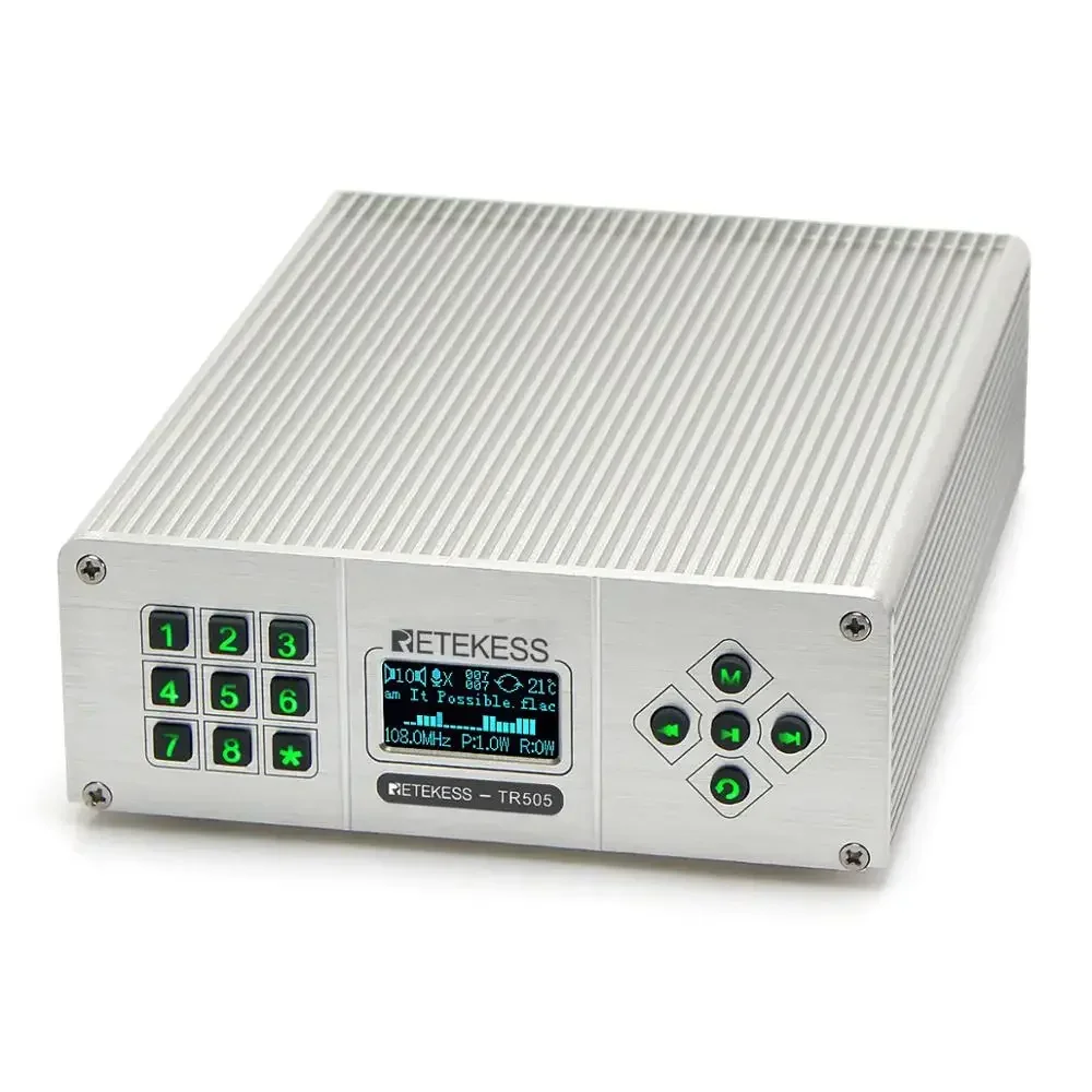 25 واط لاسلكي راديو صغير محطة ستيريو FM جهاز إرسال سمعي ضياع الموسيقى بث هوائي الطاقة Retekess TR505