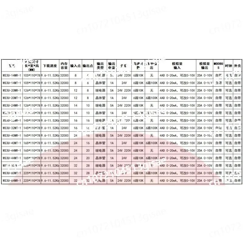 8 input 6 output 4AD2DA with RTC FX3U-14MR FX3U-14MT PLC programmable controller