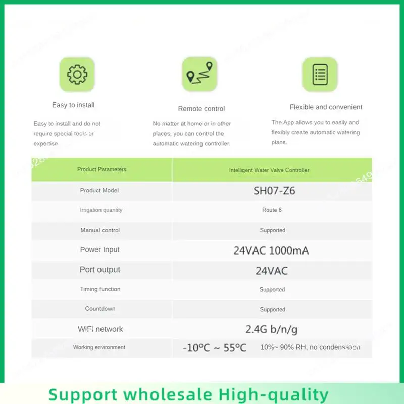 

ABSF US Plug,6 Zone WIFI Connect Tuya Smart Watering Timer Garden Irrigation Controller Water Valve Irrigation Timer System Dura
