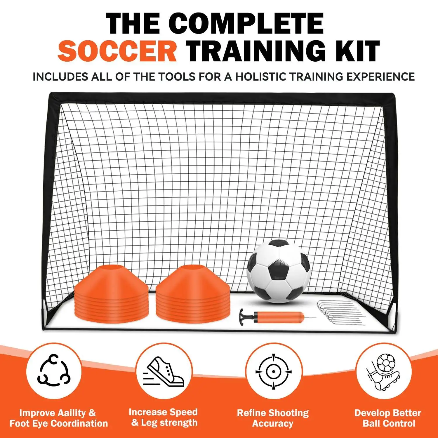 Hot Sale Foldable Football Accessories Soccer Ball Nets Training Equipment Balls Door Pop up Goal Soccer Net