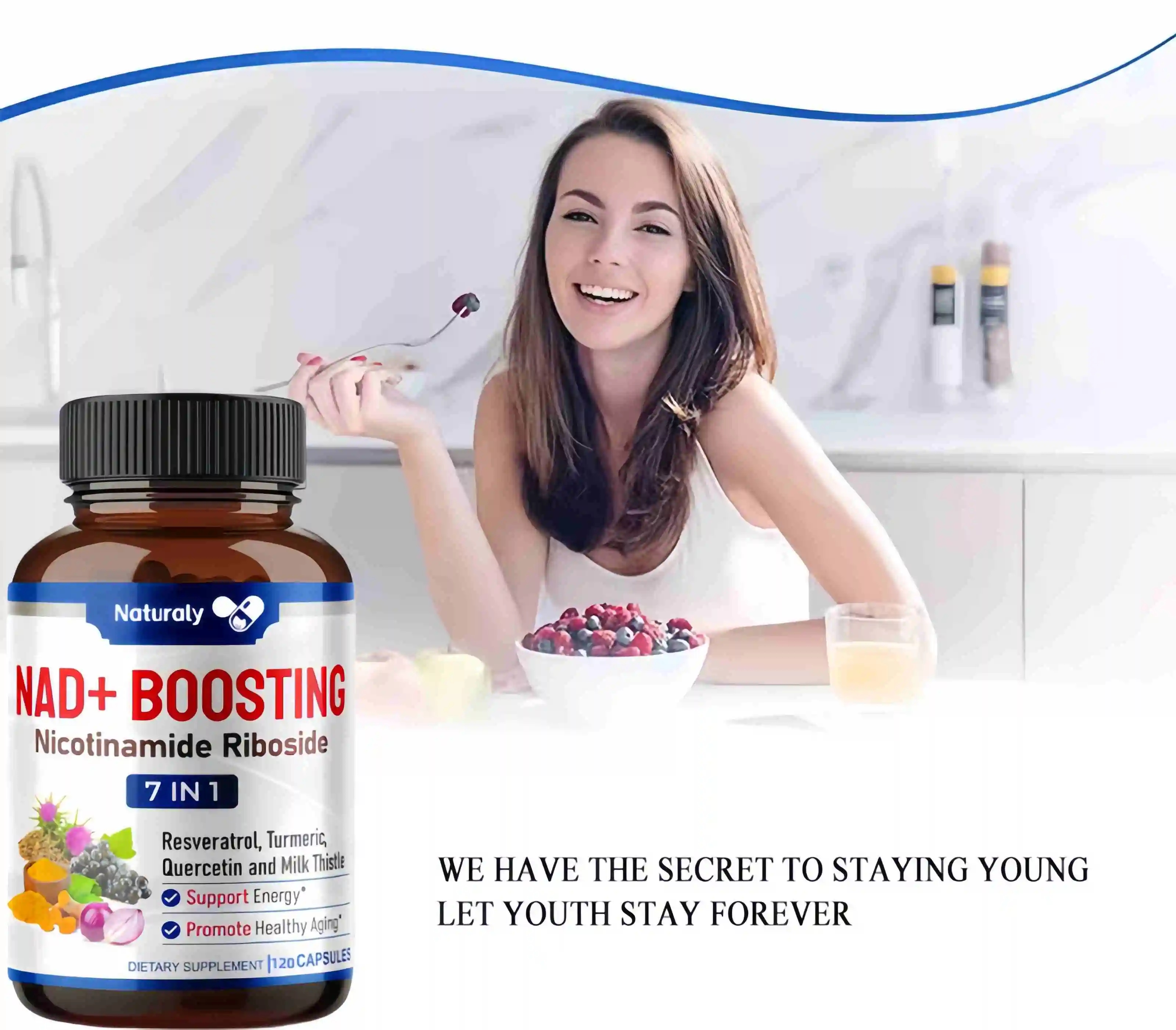 NAD+ Supplements Nicotinamide Riboside Alternative for Men&Women Anti Aging Natural NAD+Booster for Longevity & Cellular Health