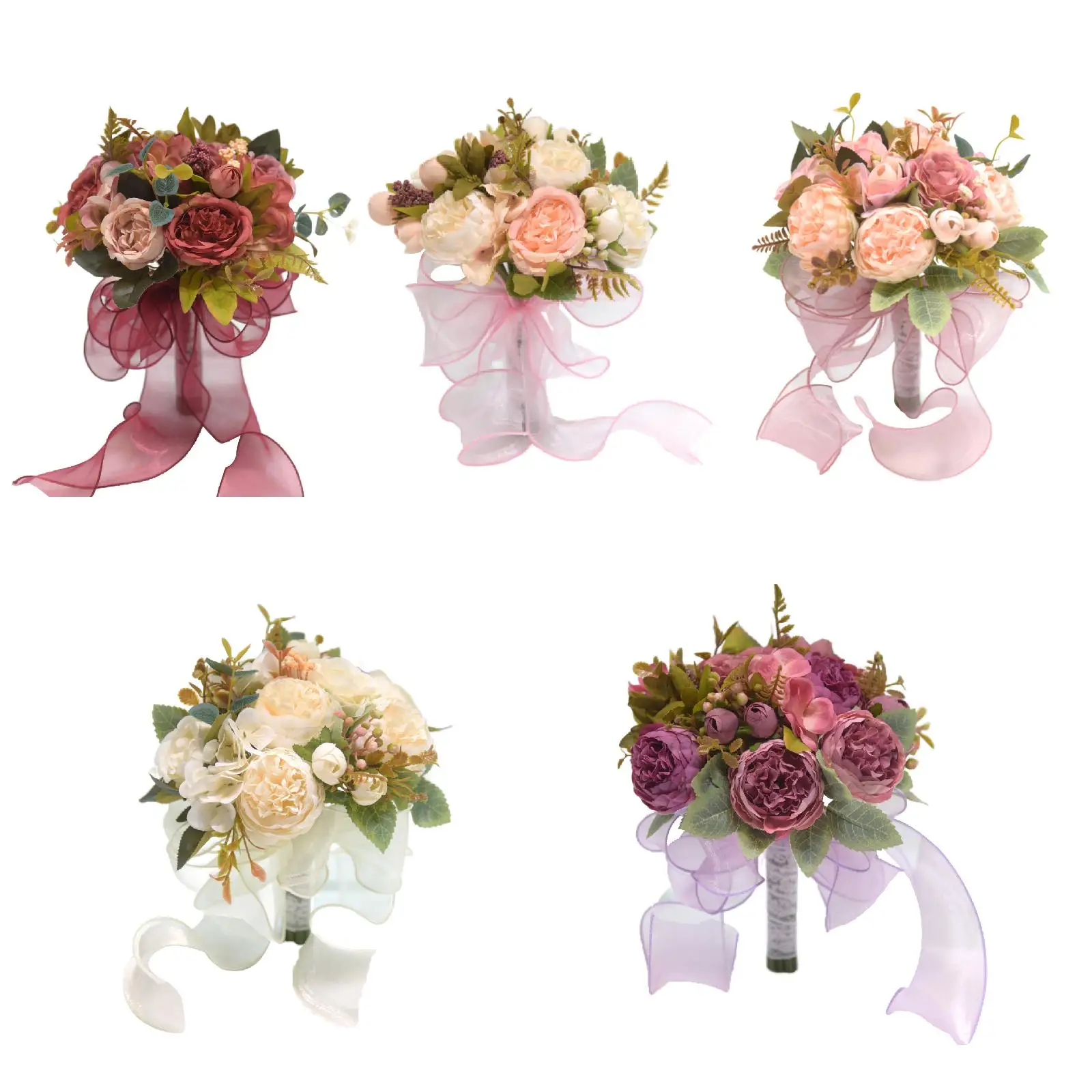 Wedding Bride Bouquets Artificial Wedding Throw Bouquet Artificial Bridal Bouquet for Photo Prop Wedding Holiday Party Ceremony