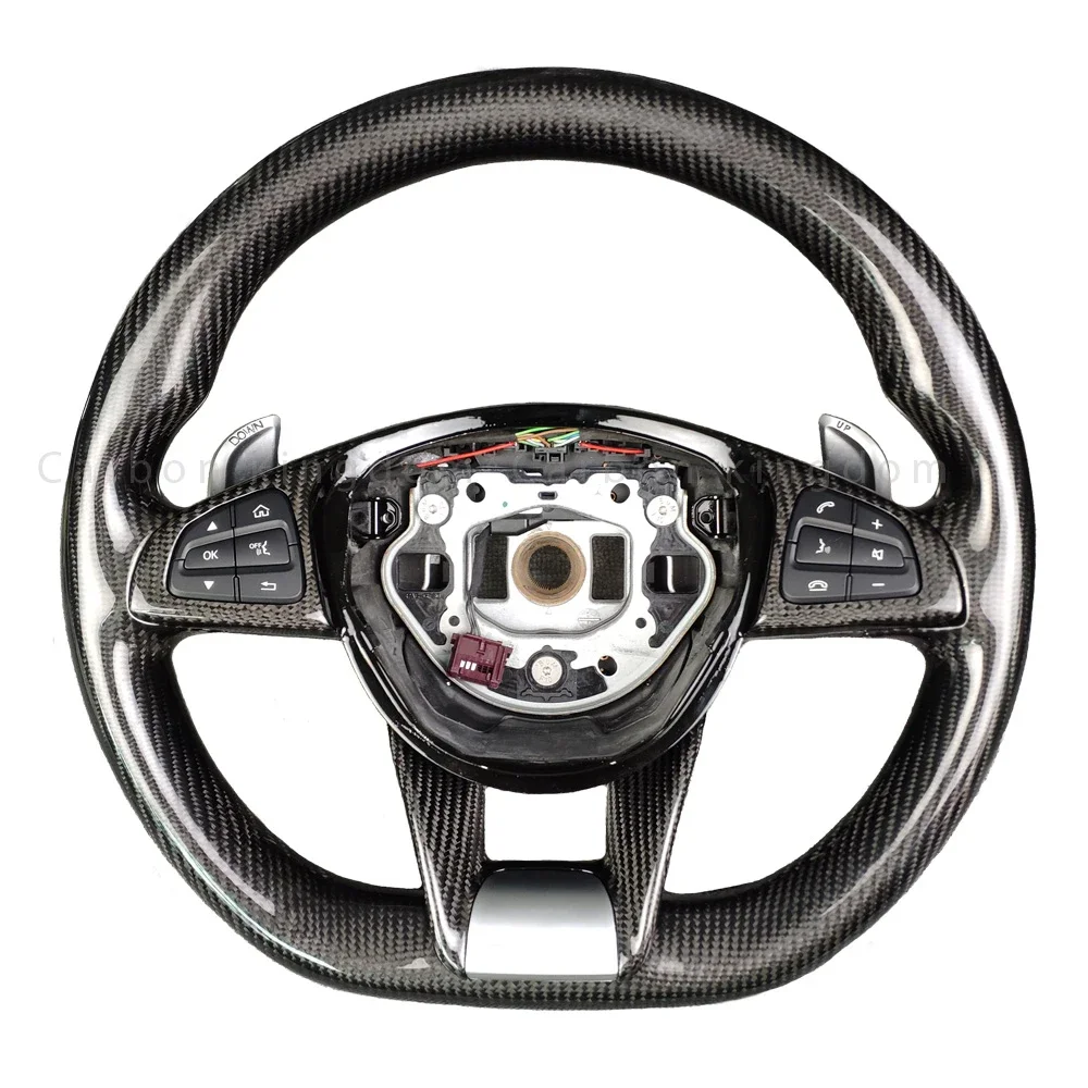 

Customized Steering Wheel for W177 W213 W204 W205 W211 C257 AMG GT GLE CLA LED Carbon Fiber Steering Wheel