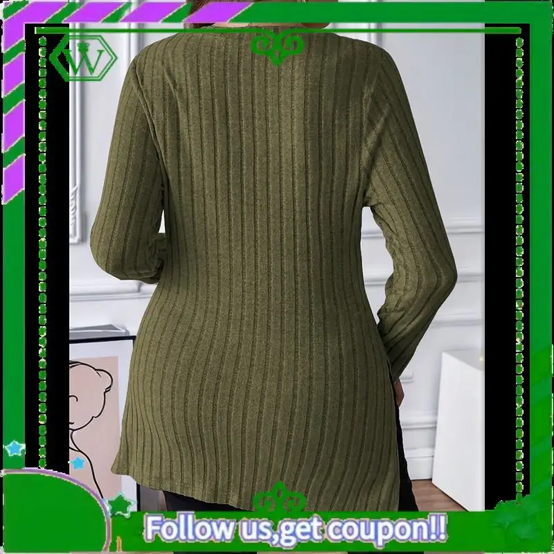 

A18P-Women Long Sleeve Shirts Trendy Casual Square Neck Tops Light-Weight Sweaters