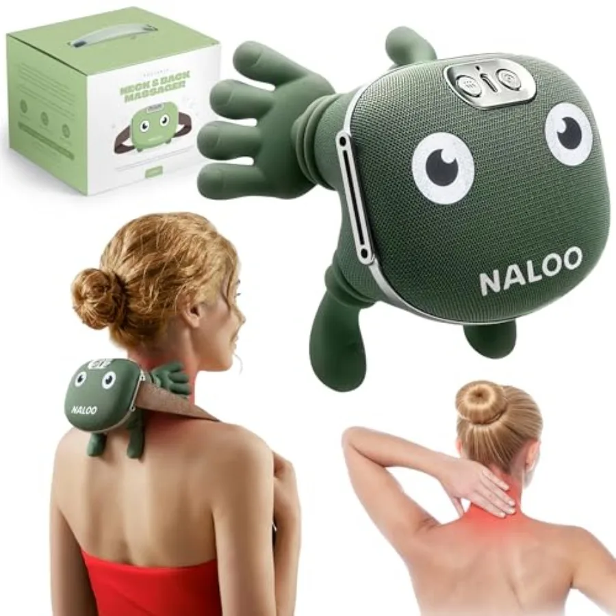 

NALOO Moki Cordless 6D Shiatsu Neck and Shoulder Massager with Heat Wearable Hands-Free Design for Deep Tissue Muscle Tension R