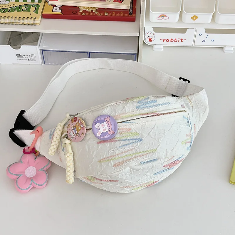 2024 New Crossbody Bag Chest Bag Women Bag Fashion Cute Cartoon Girl Heart Leisure Korean Style Student Shoulder Bag Waist Packs