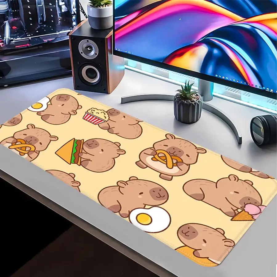 Cute Capybara Mouse Pad Desk accessories Game Console Pad Keyboard Mouse Pad office Pad Computer Laptop Pad overlock