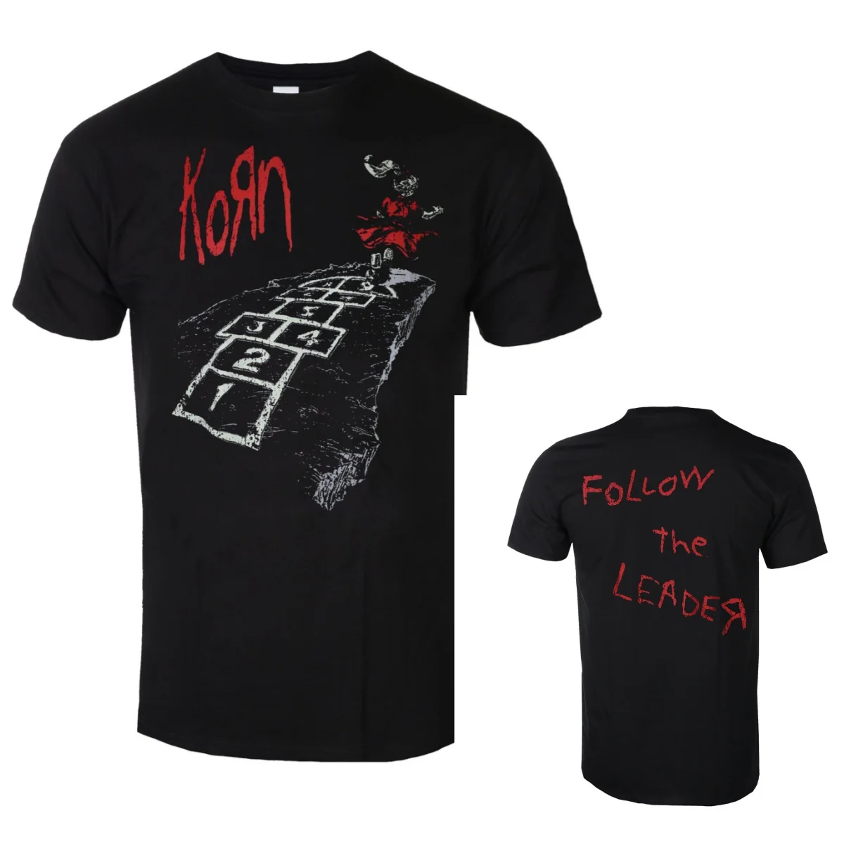 Korn Graphic Baumwoll-Band-T-Shirt Unisex Sommer Kurzarm Modemarke Tee Luxus Lässige Vintage-T-Shirts – Detail 3