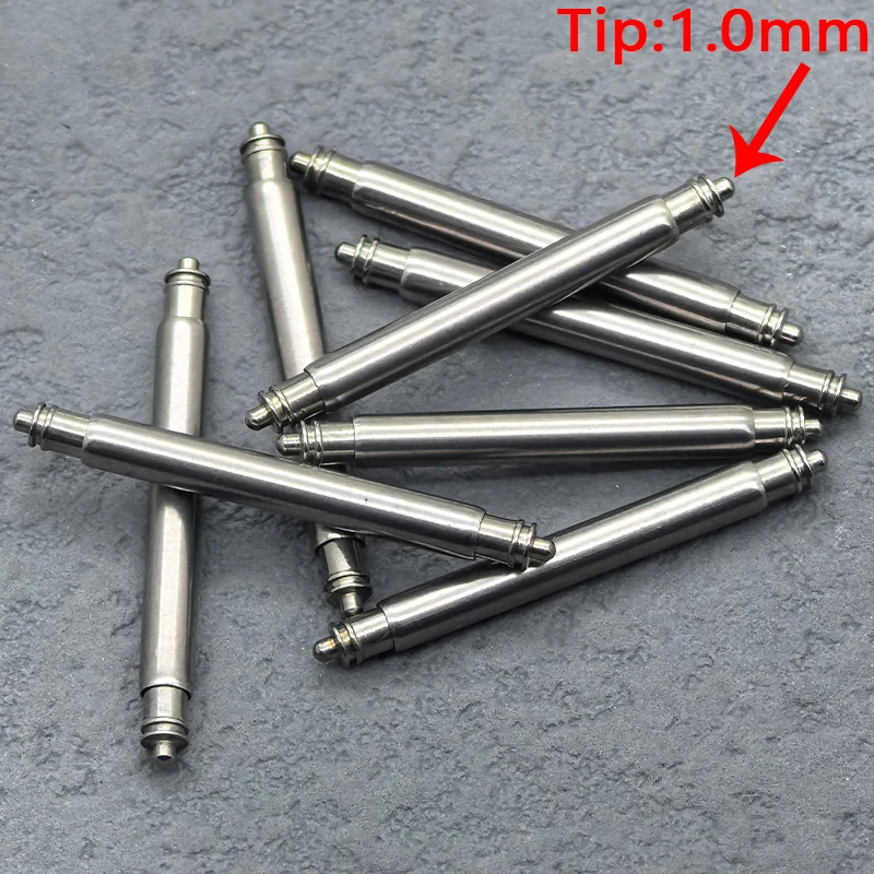 

2/4/10PCS Bold Watch Spring Bar 20mm 22mm Strap Link Pins Tip 1.0mm Fits Citizen Diver Watches Band Dia 2.5mm Spring Bars