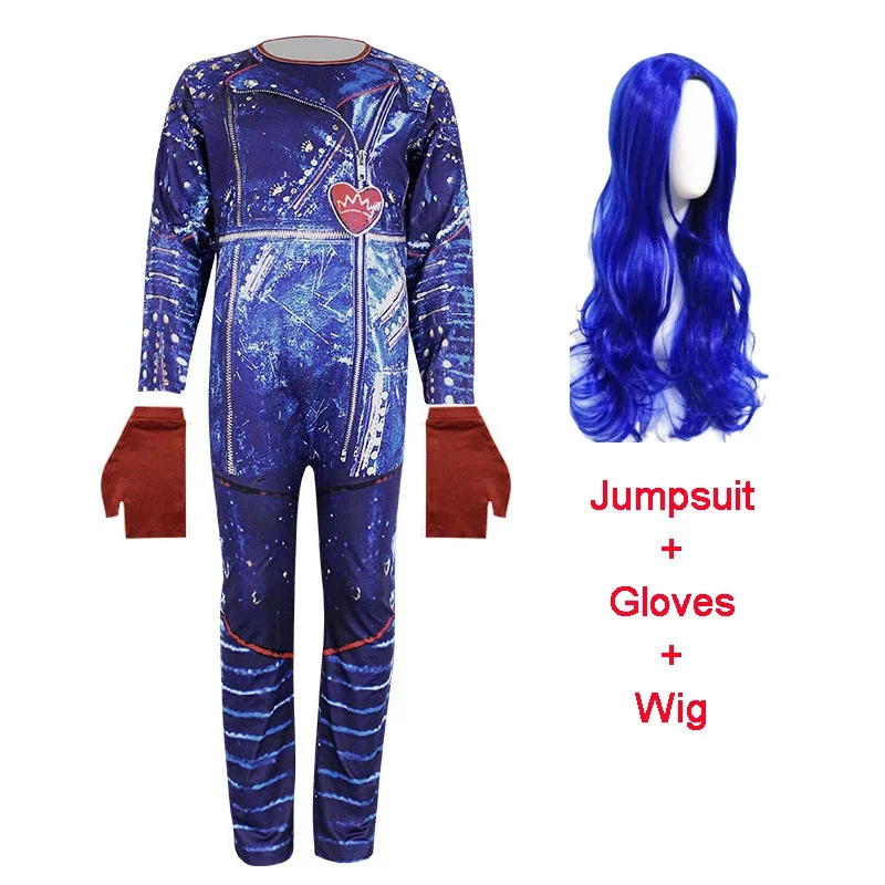 Kostium CyDescendants dla dziewczynek na Halloween, karnawał, przebranie Evie Mal, kostium cosplay dla dzieci, przebranie na urodziny, bal przebierańców