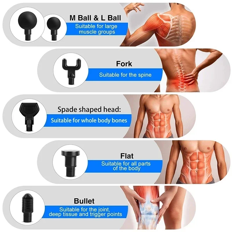 Phoenix A2 Massage Gun Muscle Relaxation Deep Tissue Massager Dynamic Therapy Vibrator Shaping Pain Relief Back Foot Massager - Image 5