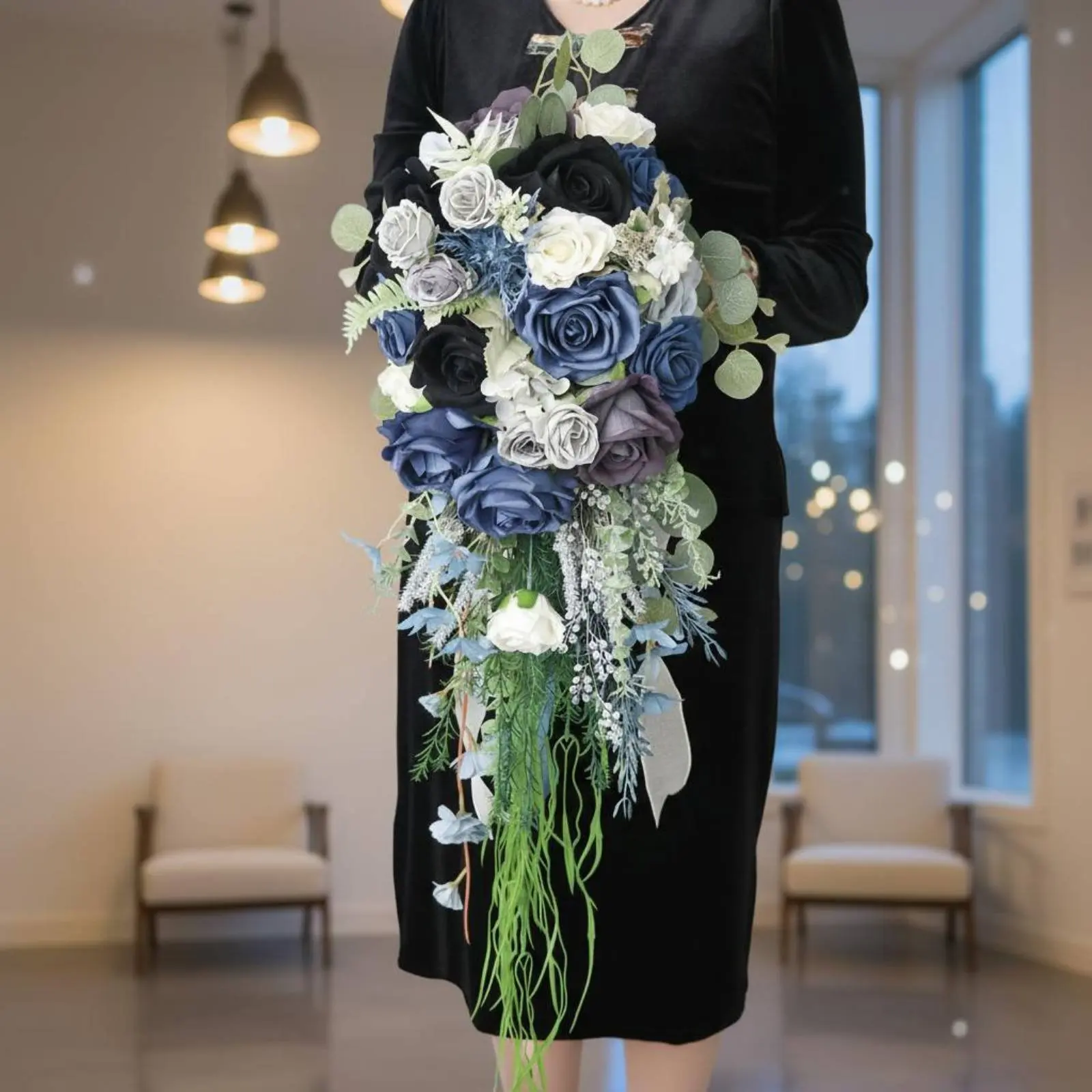 

Cascading Blossom Floral Arrangement Photo Prop Waterfall Floral Arrangement 1 Piece Ready to Use Lifelike Look for Brides