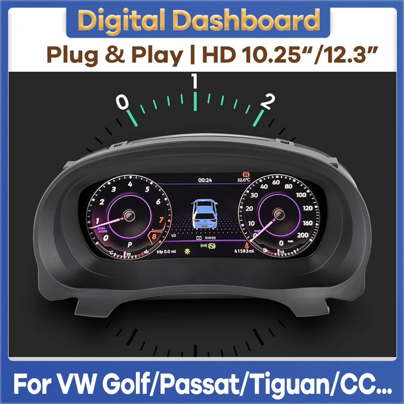 Digital Dashboard Panel Virtual Instrument Cluster CockPit LCD Speedometer for Volkswagen VW Golf Passat Tiguan CC Scirocco