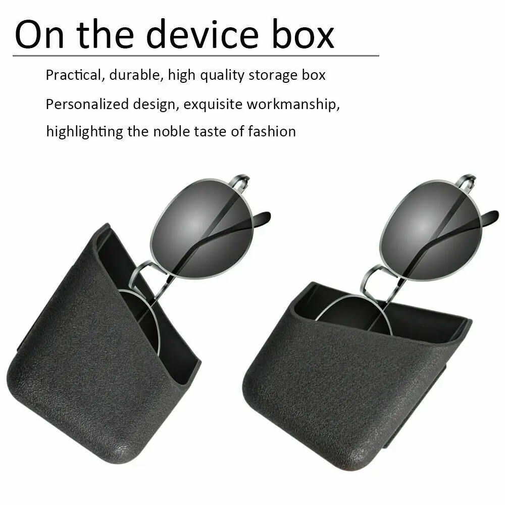 

2PC Multi-Functional Organizer Can Store Phone Keys And Cards Universal Storage Bag Box Holder Black Car Accessories