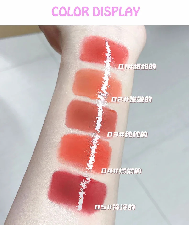 5 colori Shiny Crystal Jelly Nourish Lip Gloss rossetto liquido idratante trucco labbra ad asciugatura rapida smalto per labbra lucido Non appiccicoso