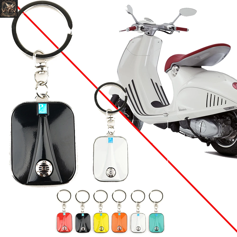 Hot Selling Chrome Keychain Zinc Alloy KeyRing Key Chain For Piaggio Vespa Primavera 150 SPRINT 150 GTS 300 ie LXV 125