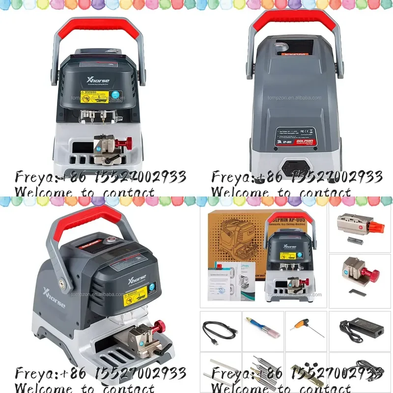 Updated Xhorse Condor Dolphin XP-005 XP005 Key Cutting Machine Full Version Cut Sided/Track/Dimple/Tibbe Keys Multi-Language