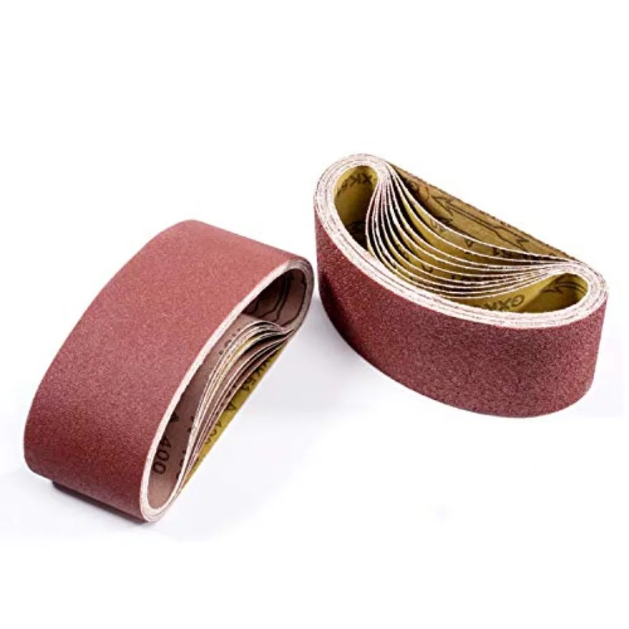

3x24 Sanding Belts for 3x24 Belt Sander 18-Pack with 3 Each of 40 80 120 150 240 and 400 Grit Sandpaper Ideal for Woodworking M