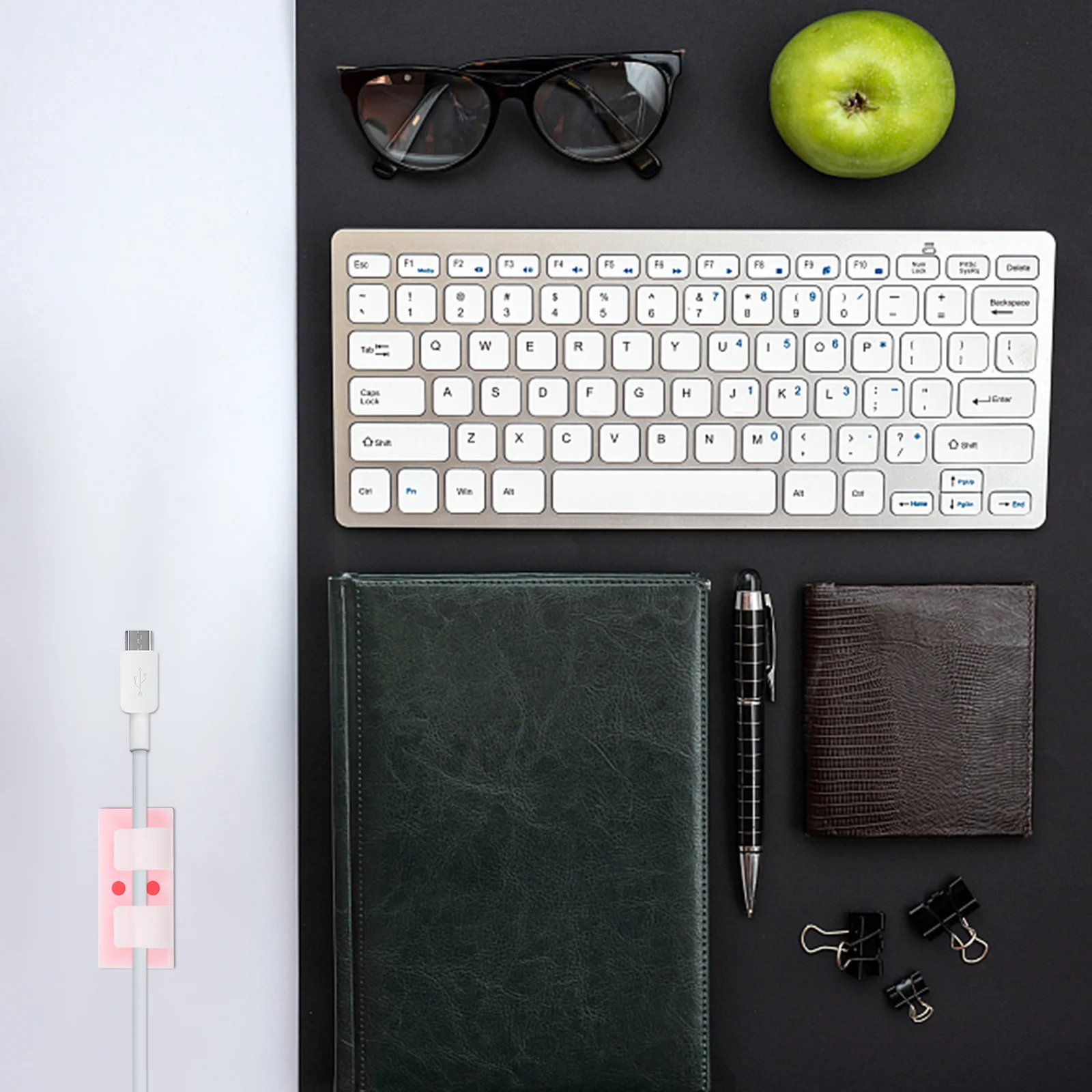 50 قطعة اللفافات إدارة الحبل لاصق كابل المنظمون حامل التخزين لسلك الطاقة سماعة إدارة الأسلاك كليب المنزل #5