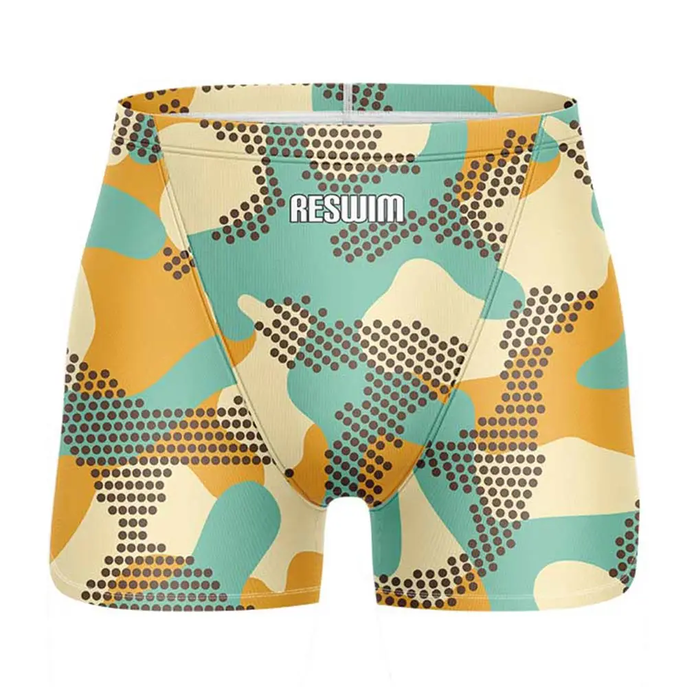 Summer Camouflage Swim Shorts Jammers Swimsuit Men's Swimming Trunks Athletic Endurance New Quick Drying Beach Surfing Pants