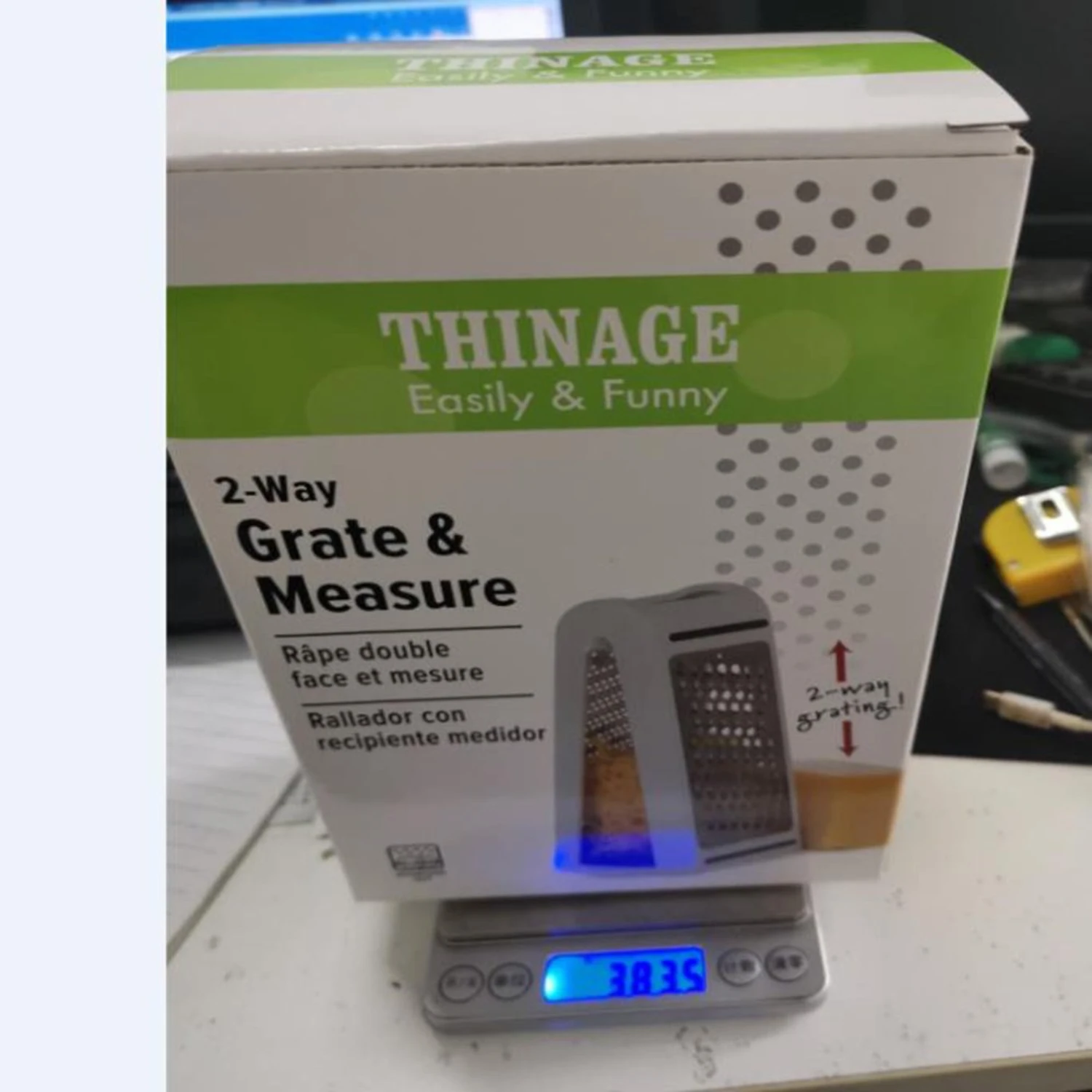 치즈, 야채, 생강용 휴대용 박스 강판 - 식품 분쇄기 손잡이