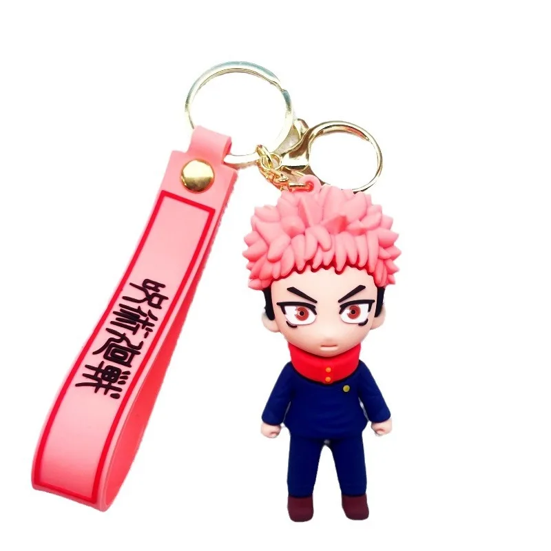 New Japanese Anime Jujutsu Kaisen Soft Rubber Keychain Yuji Itadori Satoru Gojo Sukuna Figure Bag Charm Gift Accessory for Fans - view 4