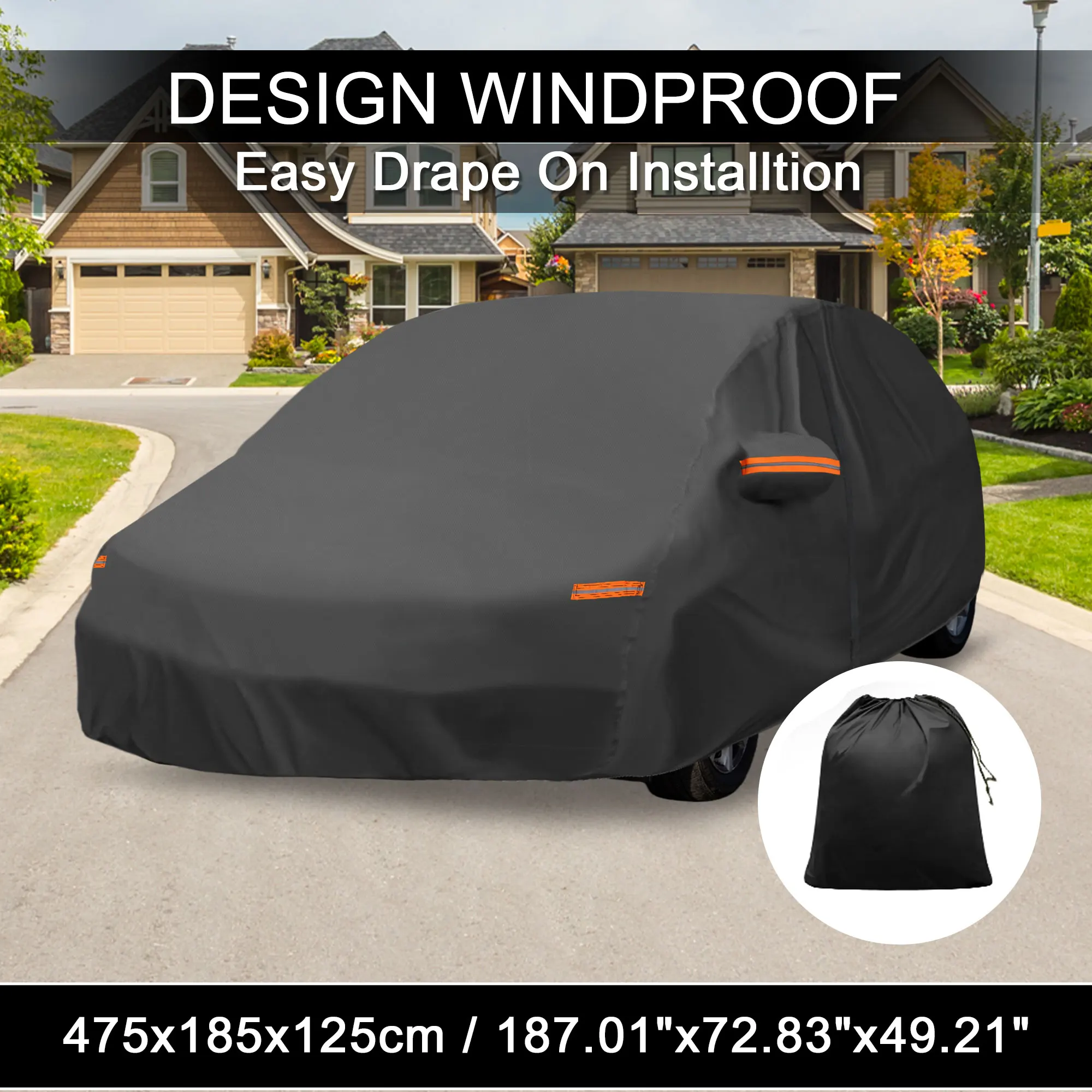 

Motoforti Car Cover W/ Left Side Door Zipper 210D-PU for Genesis G70 Shooting Brake