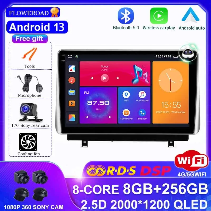 

Android 13 For Mazda 3 IV Axela BP 2018 - 2021 Car Radio Multimedia Stero Video Player GPS Navigation BT 4G 5G WIFI Carplay auto