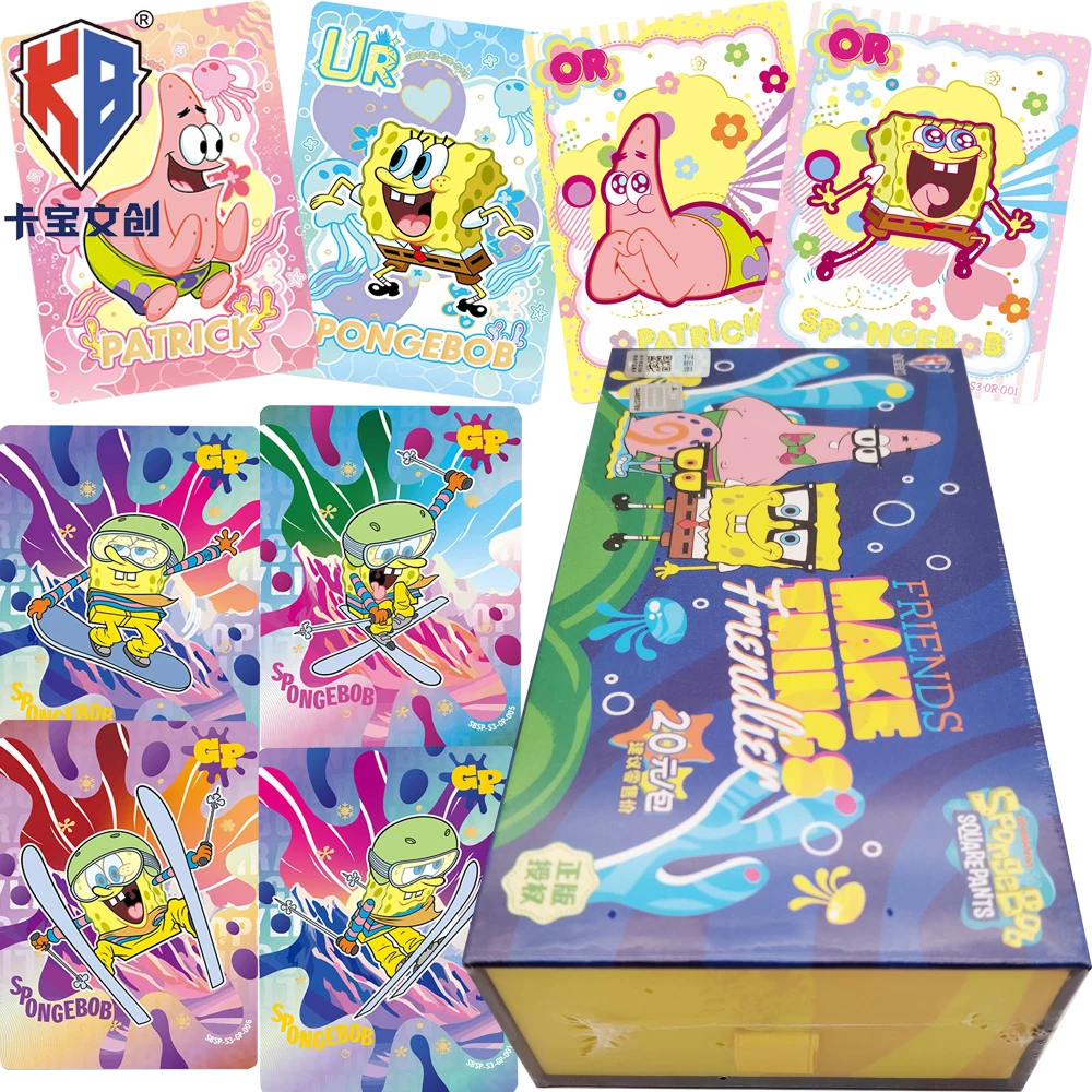 

Коллекционные карточки Kabao SpongeBob SquarePants: Серия «Вдохновение: Радуга», тематические анимационные персонажи, изысканные карточки, подарок для детей