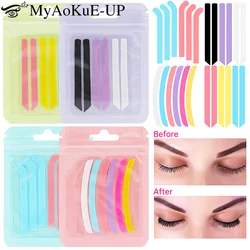 6pcs Reusable Silicone Stripe Eyelash Extension Patch Soft Perm Eyelashes Curlers Eye Pad Lash Lift Sticky Tape Makeup Tools