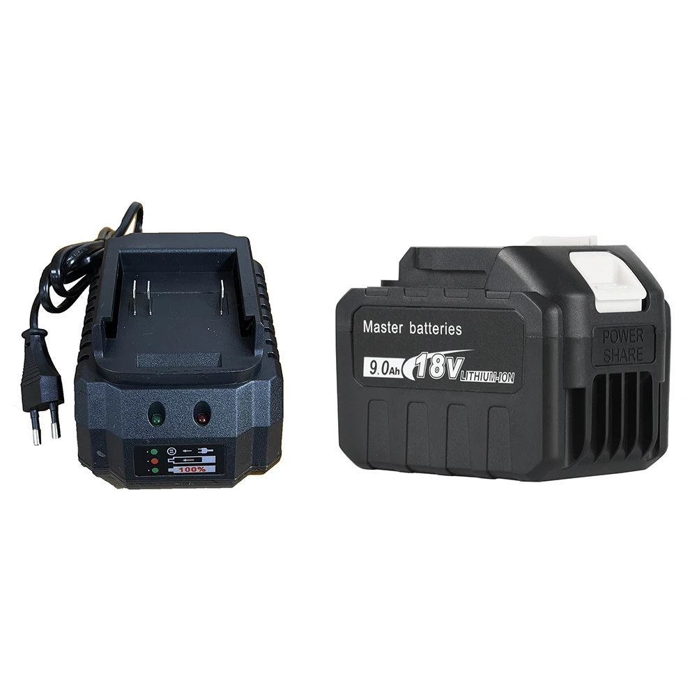 Batteria al litio ricaricabile per chiave a batteria, 18V, 21V, 9.0Ah, trapano a percussione, smerigliatrice angolare, motosega, strumento cacciavite