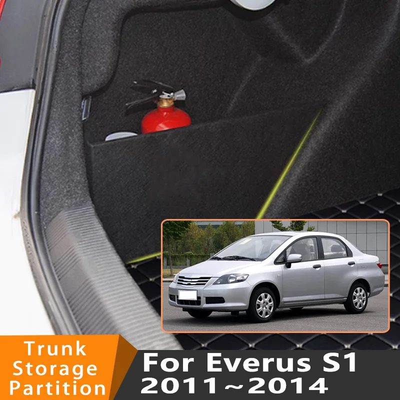 

Auto Accessories For Everus S1 2011~2014 2013 12 Car Organizer Thickening Trunk Side Partition Trunk Interior Storage Box Parts