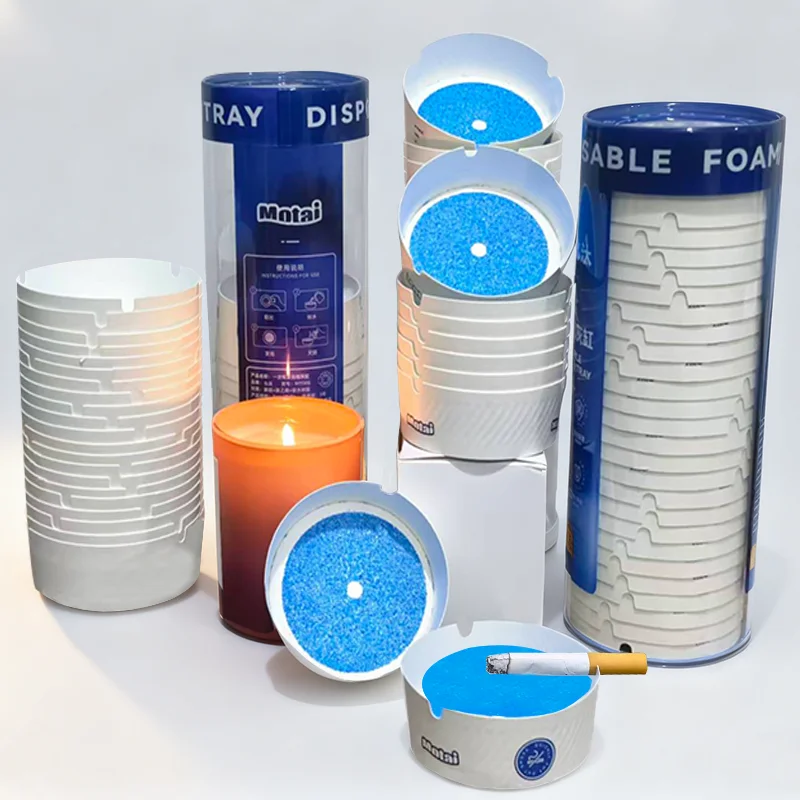 

Ashtray for Cigarettes Outdoor Vehicle Mounted Ashtray Disposable Ash Tray for Office Household Portable Use 25/50/100 PCS