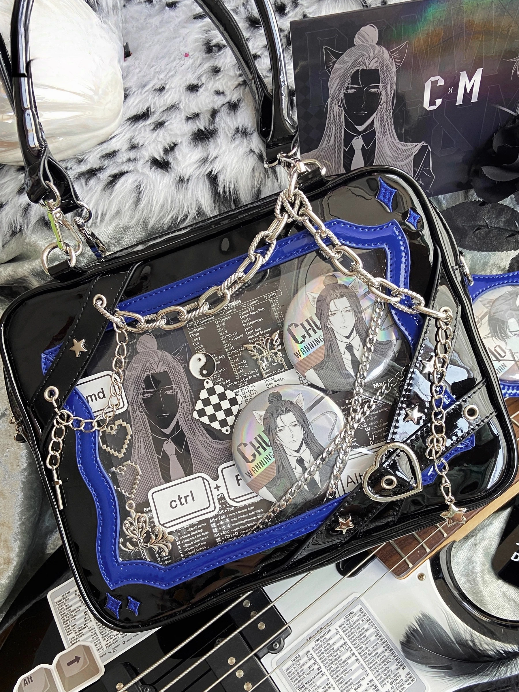 

2025 New Original Square Subculture Y2K Spice Girl Pain Bag Shoulder Messenger Bag Lolita