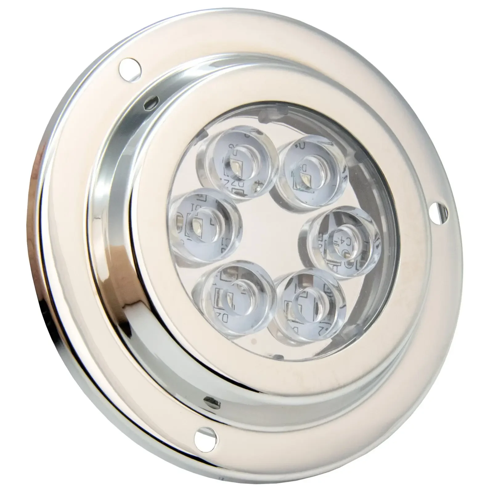 Boat LED Underwater Light Blue/White Surface Mount 6*2W DC Stainless IP68