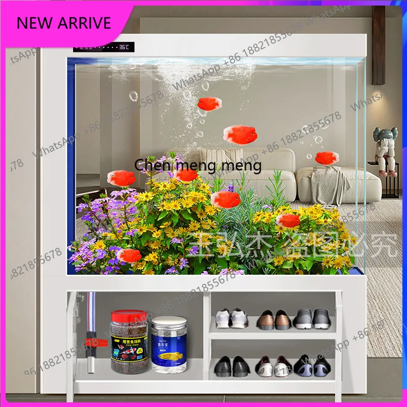 

C6601 Гостиная, бытовая перегородка, аквариум, большое ультра-белое стекло, самообработанная фильтрация, экологическая без воды