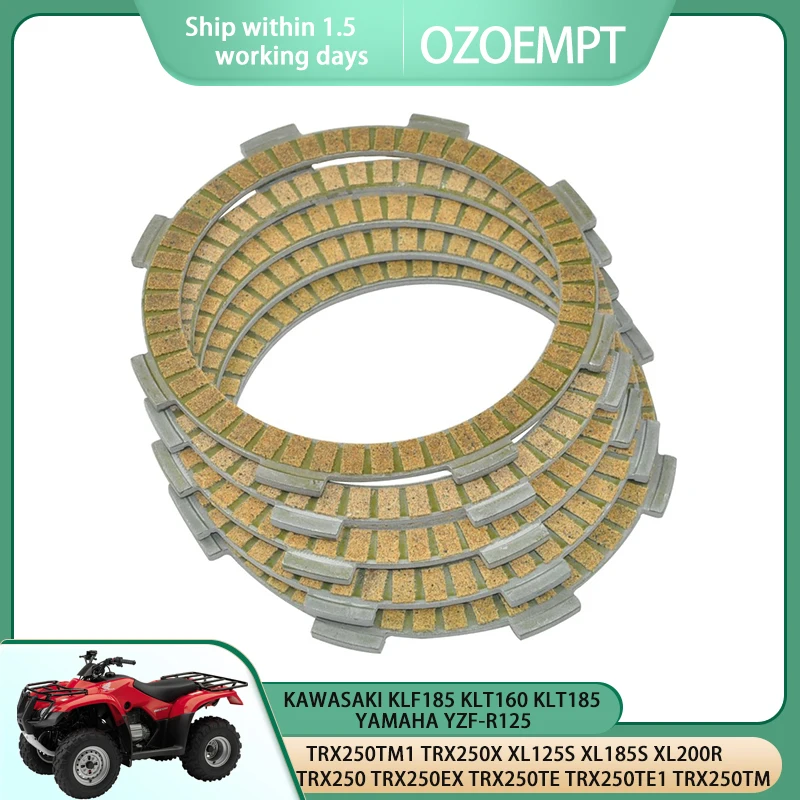 OZOEMPT Fibrous Clutch plate Apply to HONDA TRX250TM TRX250TM1 TRX250X XL125S 185S XL200R XR200 KAWASAKI KLF185 YAMAHA YZF-R125