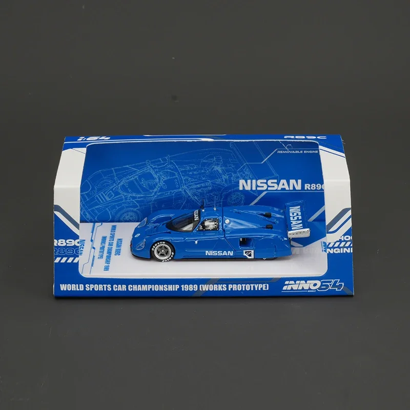 In Stock INNO R89C 1:64 NISSAN Blue Opened Hood Diecast Diorama Car Model Collection Miniature Toys