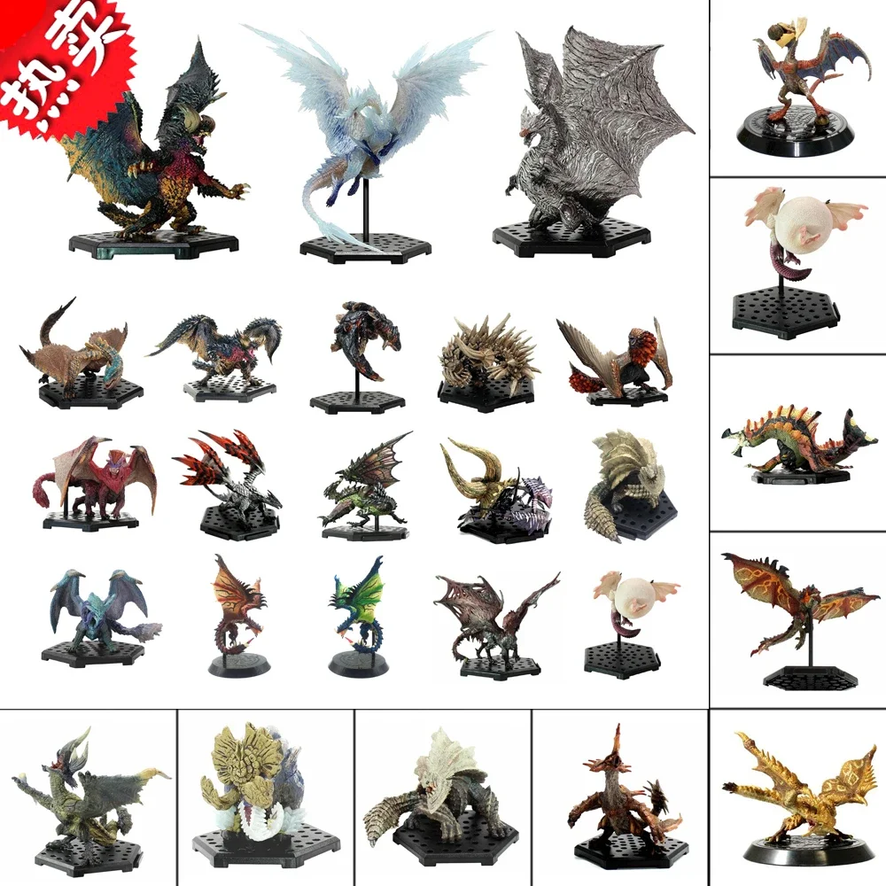 Genuine Scale Model Monster Hunter Rise of Dawn Series Male Fire Dragon Nargacuga Velkhana Action Figure Toys