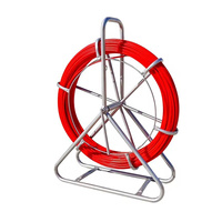 Cable Puller FRP Fiberglass Pilot 50m 75m 100m 200m 300m Yellow with Brake and Cable Guidance Wheeled Duct Rodder