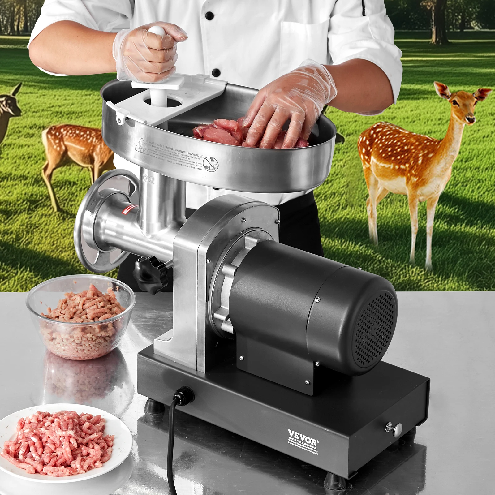 Commercial Kitchen Store - Paslanmaz Çelik Kıyma Makinesi Ticari Sınıf