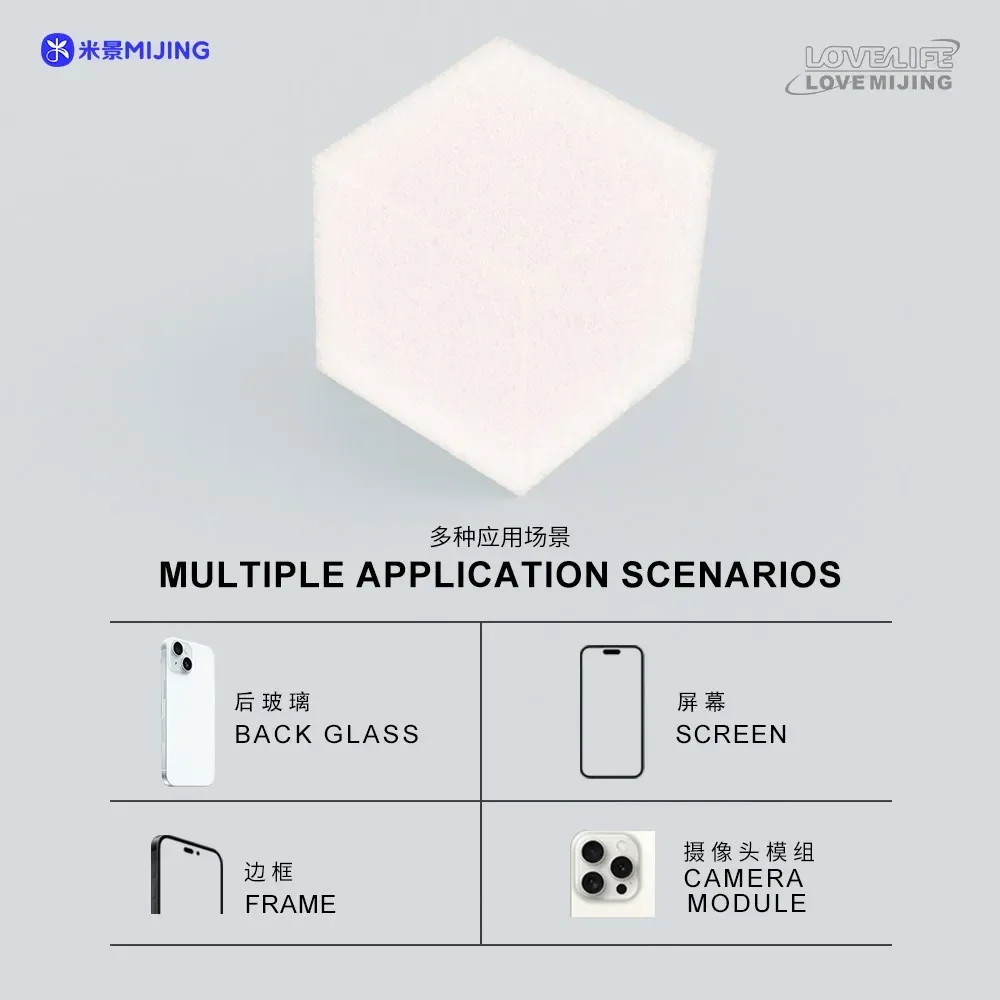 Imagem -04 - Mijing-nano Esponja de Limpeza Adequado para Celular Vidro Traseiro Tela Moldura Módulo de Câmera sem Resíduo Hm11
